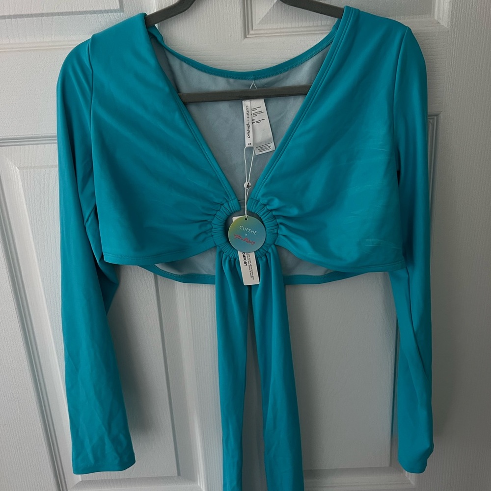 Cupshe X Tabria Majors Bikini Top NWT 2X